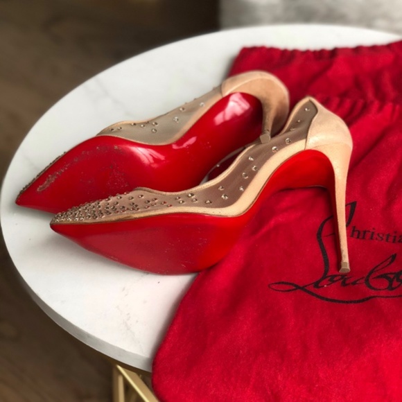 CHRISTIAN LOUBOUTIN,FOLLIES STRASS 100 MESH PUMPS - Picture 3 of 8